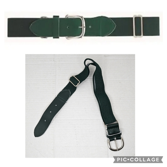 New Martin Sports BBY125 Baseball Belt Youth Dark Green Genuine Leather - Picture 1 of 10